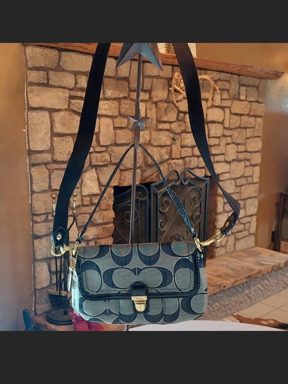 Vintage Coach Poppy 2011Signature Lurex Layla Crossbody Bag Pristine!